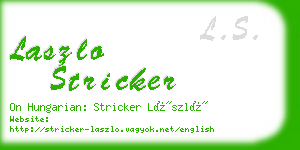 laszlo stricker business card